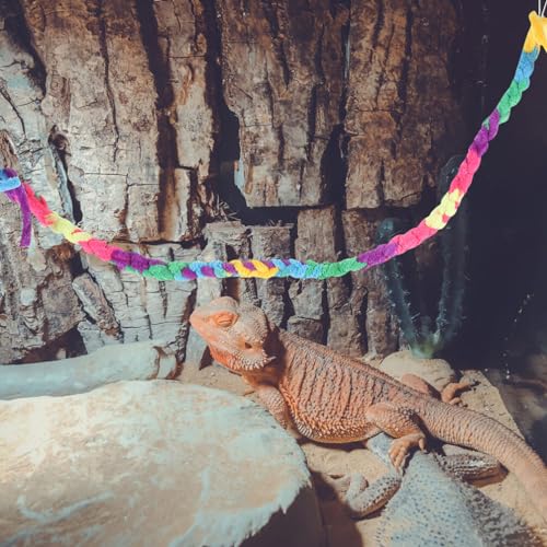 POPETPOP 2pcs Crab Climbing Vine Toy for Reptiles Cotton Rope Terrarium Accessory for Crabs Lizards Geckos and Snakes Easy to Use Climbing Structure