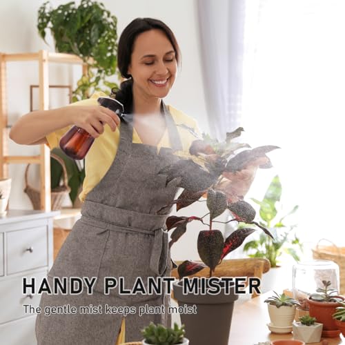 Spray Bottle for Plants 2 Pack, 16oz - Ultra Fine Mist, Plant Mister Empty Spray Bottles Indoor, Leak Proof Misting Water Sprayer Bottle for Gardening, Plant Care, Hair Care, Cleaning Solutions - color: Green & Brown