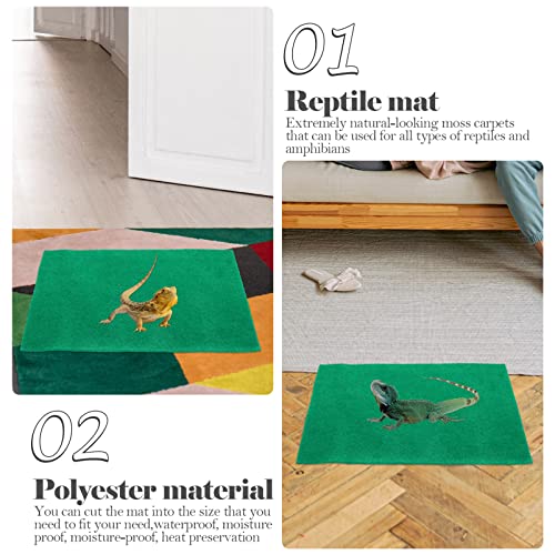 SUPVOX 2pcs Reptile Carpet Snake Bedding Tortoise House Supplies Washable Reptile Substrate Liner