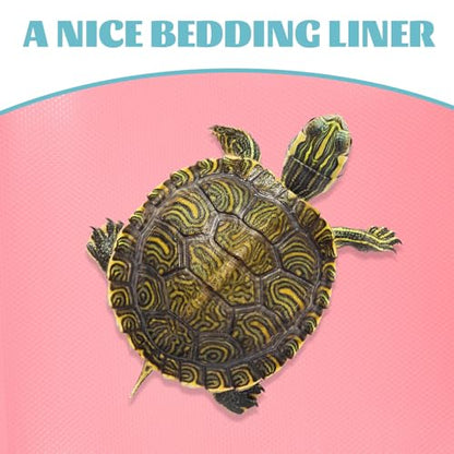 SHINEOFI Leopard Gecko Reptile Carpet Mat Soft Cuttable Terrarium Liner for Snake Lizard Tortoise Cage Accessories Pink Dotted Pattern