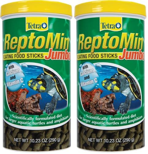 Tetra ReptoMin Jumbo Floating Food Sticks 10.23 Ounces,for Small Aquatic Turtles and Amphibians,(Pack of 2) - size: 10.23 Ounce (Pack of 2)