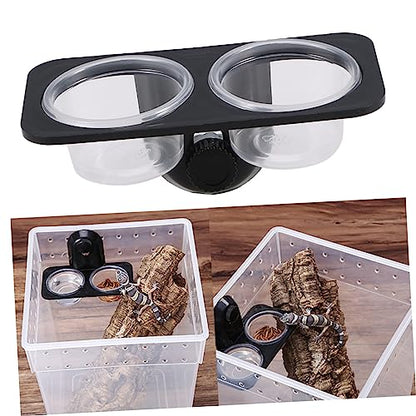 POPETPOP 2pcs Pet Bowls for Reptiles Lizard Gecko Feeder Reptile Food Bowl Easy Cleaning