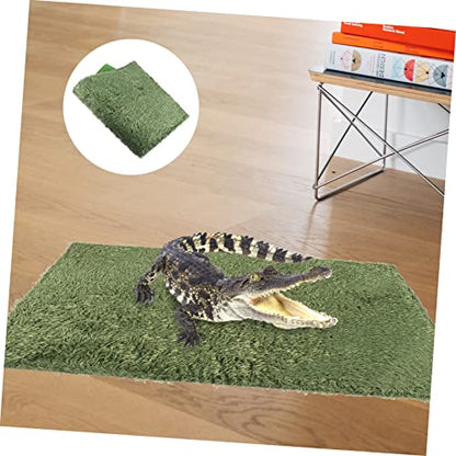 Toddmomy 2pcs Climbing Pet Mat Reptile Decor Moss Reptile Carpet Terrarium Bedding Comfortable Mats for Turtles