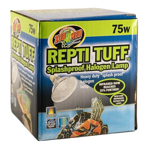 Zoo Med Turtle Tuff Splashproof Halogen Lamp 75 Watts - size: 75 W (Pack of 1)