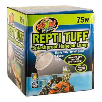 Zoo Med Turtle Tuff Splashproof Halogen Lamp 75 Watts - size: 75 W (Pack of 1)