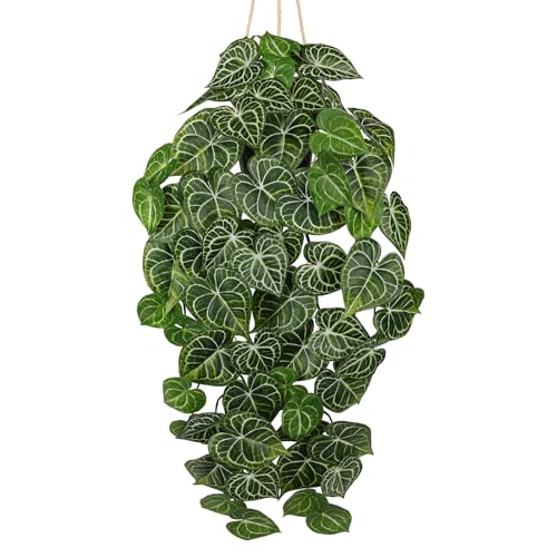Large Fake Hanging Plants in Pot with Hook, 37" Artificial Hanging Pothos Long Vines Plants, Fake Potted Greenery Plant for Room Wall Living Room Bathroom Kitchen, Big Faux Ivy Houseplants for Shelf - color: # Pothos