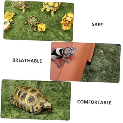 2pcs Natural-Looking Reptile Mats Simulated Moss Carpets for Climbing Pets Moisturizing Fake Lawn for Terrariums Safe and Absorbent Bedding for Turtles and Frogs