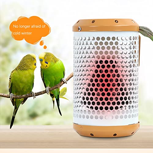 Hanging Birds Cage Heater, Infrared Ceramic Heating Lamp for Pet, Reptile Anti-Scald Heat Lamp, Pet Safety Heat Lamp Shade with Anti-Bite Iron Tube,75w,L - color: 75w, size: Large