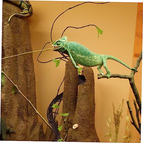 DOITOOL 2pcs Realistic Reptile Vines for Terrarium Bendable Simulation Climbing Plants Pet Habitat Decor for Geckos Lizards Bearded Dragons