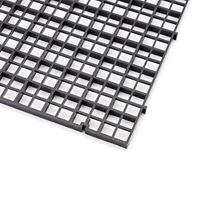 Aquarium Fish Tank Bottom Isolation 4 Pcs, Plastic Egg Crate Grid Divider Tray Egg (L 4pcs Black) - size: L 4pcs Black
