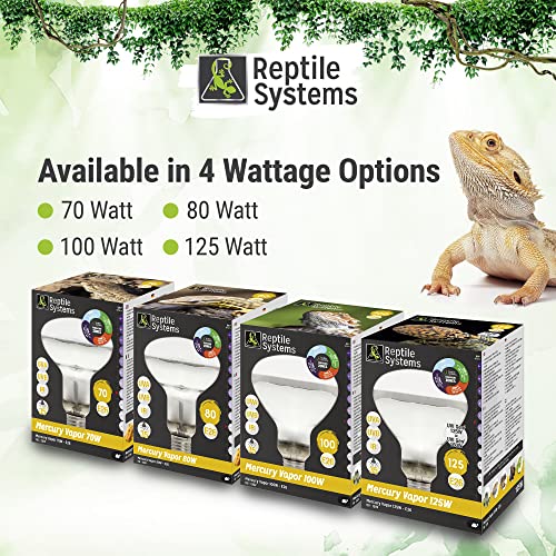 DrTims Aquatics 34119030: Mercury Vapor D3 Uv Basking Lamp 100W