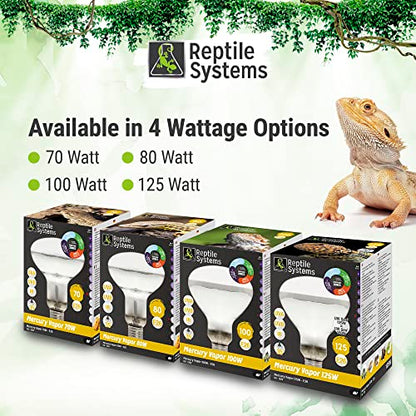 DrTims Aquatics 34119030: Mercury Vapor D3 Uv Basking Lamp 100W
