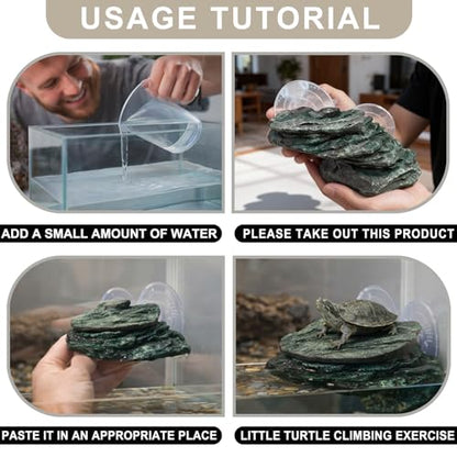 Turtle Basking Platform, Fish Tank Aquarium Tortoise Climbing Platform, 5.7x3.1x3.3 inch Float Resting Terrace for Frogs, Terrapins (5.7x3.1x3.3)