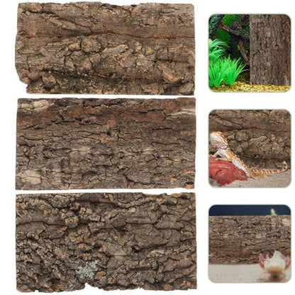 4 PCS Bark Background Natural Cork Backdrop Terrarium Aquarium Fish Tank Bark Reptile Tank Backdrop Spider Lizard Gecko Chameleon Pet