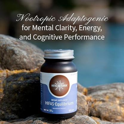 Hifas Equilibrium - Mushroom Complex with Organic Lions Mane, Cordyceps and Reishi - Stress and Mood Support Supplement - 60 Vegan Mushroom Capsules