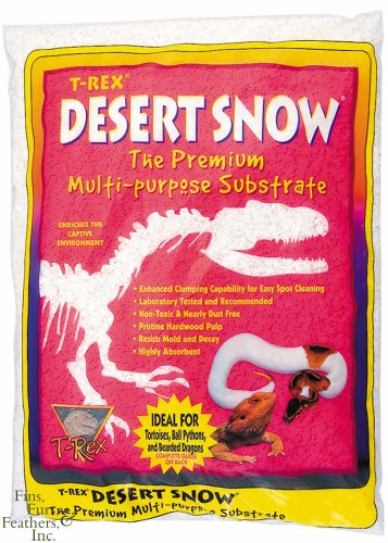 T-Rex Reptile Terrarium Substrate Bedding - Desert Snow (4lb) - size: 4lb