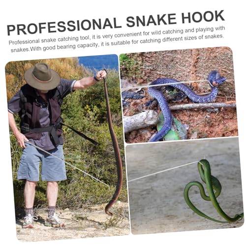 Snake Catcher Tool Retractable Reptile Hook Sturdy Stainless Steel Snake Trap Extendable for Professionals