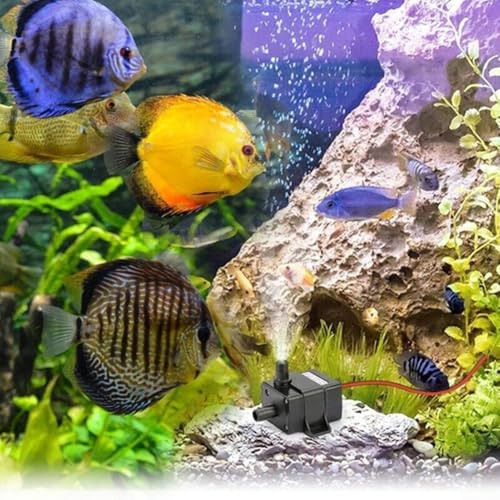 Submersible Water Pump, Quiet Lightweight Plastic Designed, 12V for mini Pump For Aquariums, Fountains, Ponds, Salt And Fresh Water Use