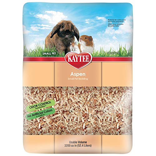 Kaytee Aspen Small Animal Pet Bedding For Pet Guinea Pigs, Rabbits, Hamsters, Gerbils, and Chinchillas, 52.4 Liters - size: 52.4 Liter