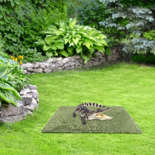 jojofuny 2pcs Moss Reptile Carpet Terrarium Liner Substrate Mat for Lizards Turtles Snakes Bearded Dragons Moisture-Resistant Non-Adhesive Reptile Tank Bedding for Pets