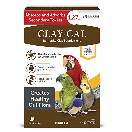 Hagen Clay-Cal Bentonite Clay Supplement for All Birds, Absorbs Toxins, Helps Gut Flora and Source of Calicum, 1.27 lb Bag