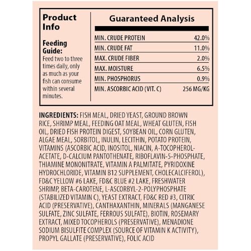 Tetra Goldfish Flakes, Nutritionally Balanced Diet For Aquarium Fish, Vitamin C Enriched Flakes, 2.2 oz - size: 2.2 Ounce (Pack of 1)