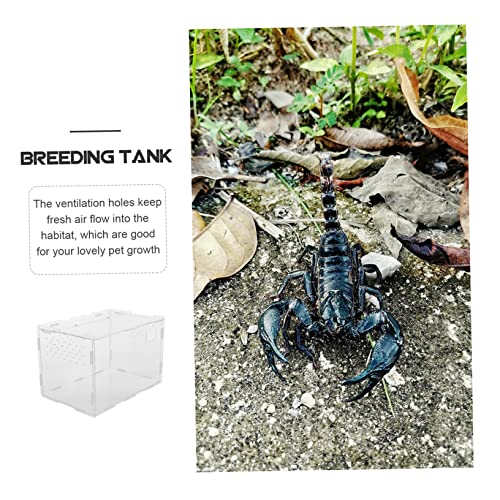 Acrylic Reptile Breeding Box Reptile Terrarium Case for Snakes Lizards and Tortoises Sturdy PET Supply Lid