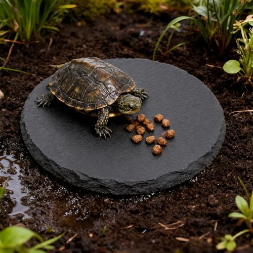 Slate for Reptiles Reptile Basking Platform 3.9Inch Turtle Basking Platform Bearded Dragon Slate Basking-Platforms Bearded Dragon Accessories for Lizards, Chameleons, Geckos, Turtles, Reptile