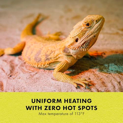 Zilla Heat Mat, Terrarium Heater for Reptiles, Snakes (Ball Pythons, Corn Snakes), Leopard Geckos, Tortoises, Amphibians and Arachnids, Medium, Fits 30-40 Gallon, 16 Watt - size: Medium