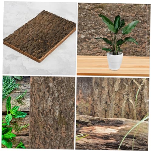 Terrarium Background Natural Tree Bark Backdrop for Reptile Tanks Aquariums Cork Bark Climbing Mat Delicate Habitat Decoration Creates Lifelike Environment for Reptiles