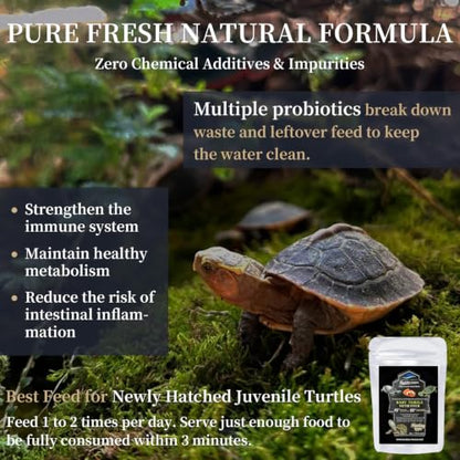 Bubble Magus TFloating Turtle Food, All Natural Ingredients, Wild Sword Prawn, Calcium Vitamin D Enriched for Picky Aquatic Baby Turtles, Baby Turtle Nutri Stick (2 Ounce, Turtle Boy)