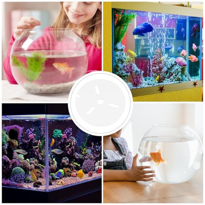 Clear Fish Tank Lid - 6 Inch Acrylic Anti Jumping Aquarium Cover with Hole - Transparent Top Hood Grid Panel Pet Supplies for Turtles Reptiles Shrimp