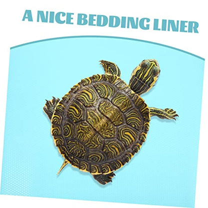 Sosoport Large Reptile Carpet Eva Mat for Bearded Dragon Snake Gecko Lizard Safe Non-Slip Cage Liner - color: Sky-blue