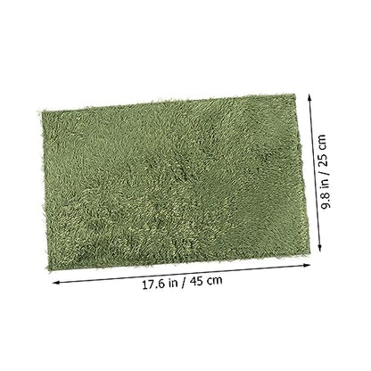 balacoo 2pcs Reptile Terrarium Liner Washable Fake Moss Carpet for Snakes Turtles and Lizards Reusable Household Reptile Mat for Moisture Control and Natural Decor