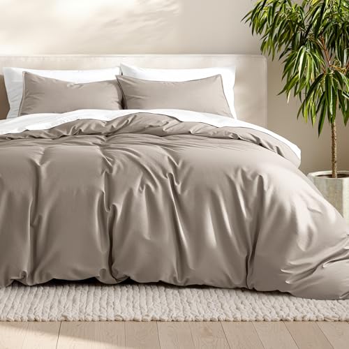 Bare Home Bedding Duvet Cover Extra Long Size - Premium 1800 Super Soft Collection - Lightweight, Cooling - Soft Breathable Bedding Duvet Cover (Twin/Twin XL, Khaki) - color: 11 - Khaki (No Comforter), size: Twin/Twin XL