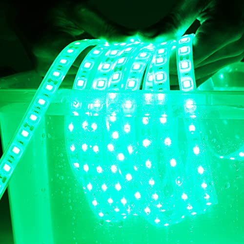 Boat Lights, Green LED Light Strip Underwater 12 Volt IP68 Waterproof Outdoor Lighting Products Boat Accessories Navigation Boat Lights Bow and Stern Led for Pontoon Kayak Pool Fish Marine... - color: Green