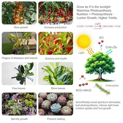 2 Pack LED Grow Light Panel 200W Lamp for Indoor Plants, Full Spectrum with White Blue Red UV IR LEDs for 4x4ft Coverage Grow Tent Greenhouse Veg and Bloom Seedlings Hydroponics - color: Full Spectrum