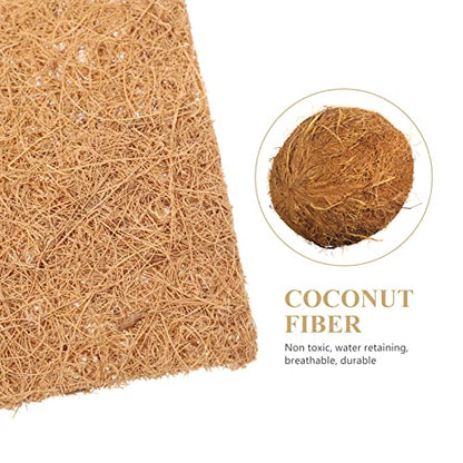 POPETPOP 6pcs Natural Coconut Fiber Pads for Chickens Reptiles Multi-use Breeding Mat for Pet Eggs Easy to Chicken Nesting Pads Lightweight
