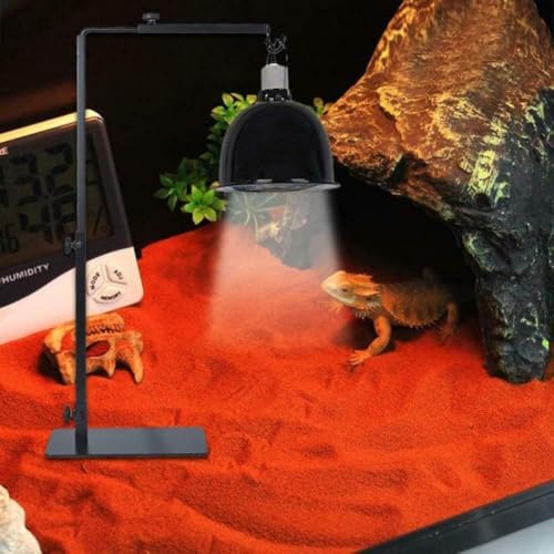 Hamiledyi Reptile Lamp Stand Adjustable 15"- 25" Reptile Light Stand Heat Lamp Stand for Reptiles Metal Bracket Support for Reptile Terrarium Heating Light, Turtle Tank Reptile Lamp Holder Lizard Clim