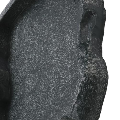 Tortoise Water Bowl - Reptile Water Food Dish Medium - Shallow Rock Reptile Feeder - Pet Aquarium Ornament Terrarium Dish Plate for Feeding Water Tortoise Lizard, 7.1 * 5.5 * 0.8in