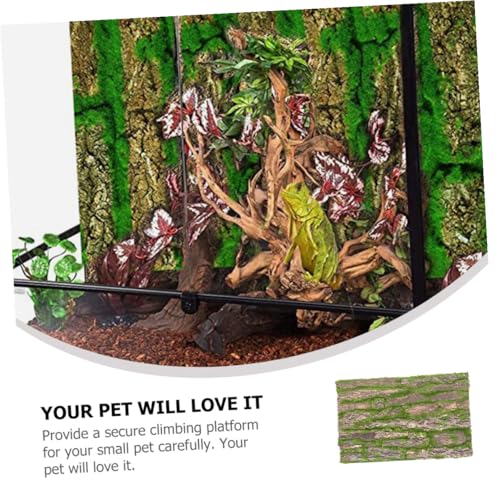 DOITOOL Reptile Bark Decor Climbing Platform for Lizards and Bearded Dragons Natural Cork Terrarium Background for Gecko Habitat Easy to Clean Safe Reptile Tank Decoration