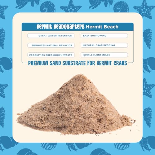 Fluker's All Natural Premium Hermit Crab Sand Substrate, Sand Mixture with Coconut Fiber, for Hermit Crab Tanks, 12 lbs. (Pack of 2) - size: 12 LBS (Pack of 2)