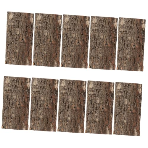 FRCOLOR 10pcs Aquarium Background Board Natural Bark Design for Fish Tanks and Reptile Terrariums Water-Resistant Lightweight Landscape Decor for Bearded Dragons and More