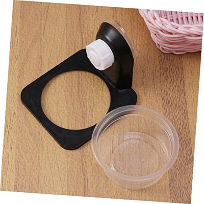 VICASKY 1Pc Reptile Food and Water Bowl Durable Black Feeding Dish for Crested Gecko and Other Pets Easy to with Tanks and Boxes