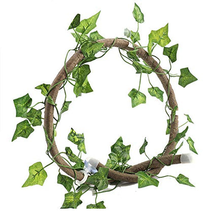 Pssopp Flexible Reptile Vine, Premium PU Crossover Bendable Rattan Branch, Customizable 3D for Lizards and Frogs (#01)