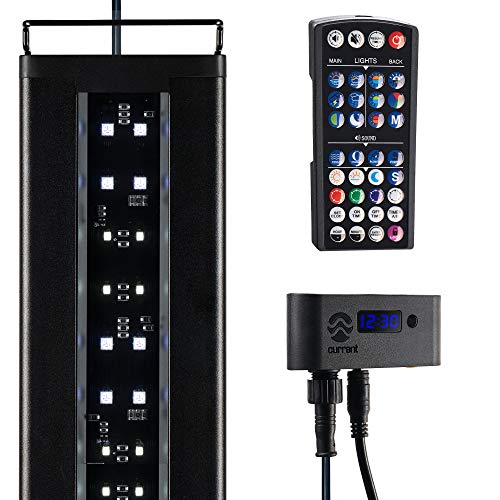 CURRENT USA 48-60" Inch Satellite Freshwater LED Plus Full Spectrum RGB+W Light for Aquariums | Wireless 24 Hour Remote Control Fish Tank Lighting (4508) - size: 48-60 inch