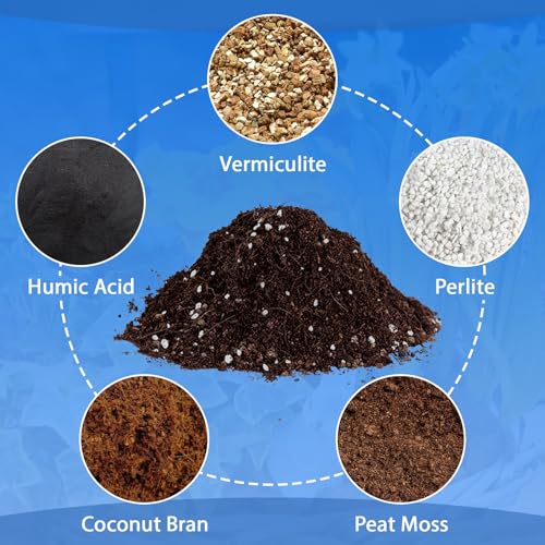 Halatool 6QT Indoor Potting Soil for Plants Orchid Potting Mix Garden Top Succulent Bonsai Soil for Aloe Vera Houseplants Flowers Vegetables & Herbs - size: 6 qt