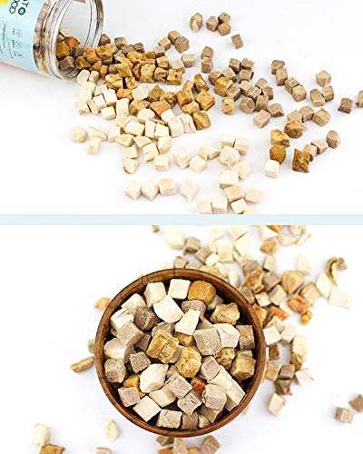 3 in 1 Meat Turtle Food - Chicken & Duck & Fish Meat Natural Freeze Dried Human-Grade Turtle Treats - color: 4 OZ