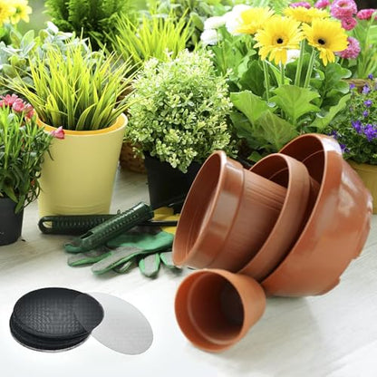 50 Pcs Round Mesh Plant Drainage Screens - Anti - Loss Protection for Effective Gardening and Lawn Care - color: 02 Black