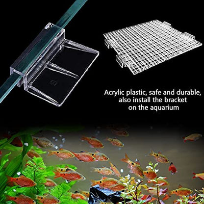 16 PCS 8mm Acrylic Aquarium Cover Clip, Clear | Fish Tank Glass Cover Clip, Support Holder, Universal Lid Clips, For Rimless Aquariums